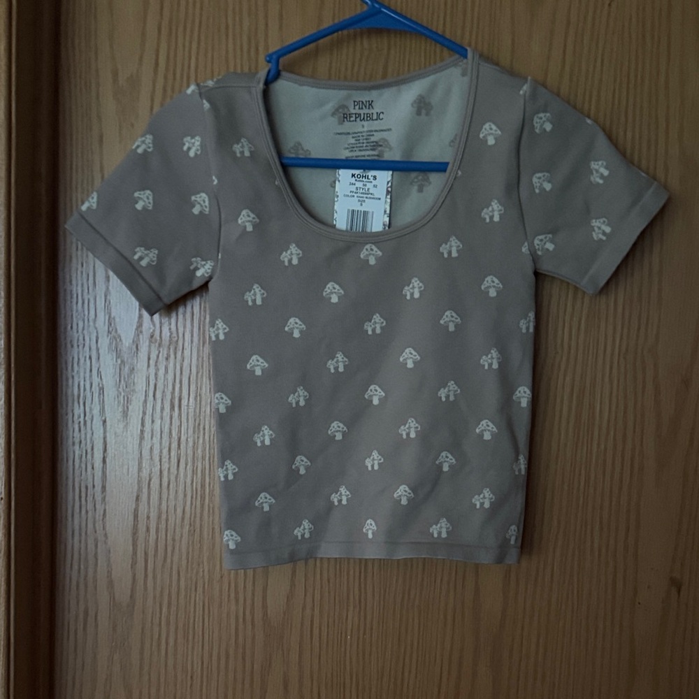 Pink Republic Beige Top with Cream Pattern